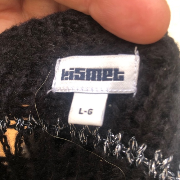 Kismet black and sparkly silver sweater for those cool spring mornings,. Large - Picture 8 of 9